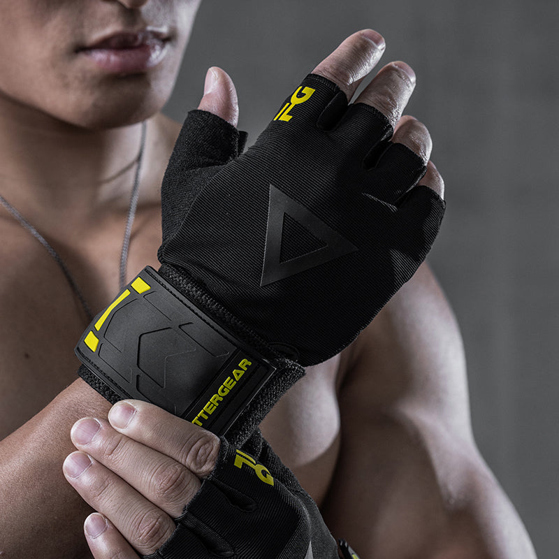Weightlifting Gloves with 40 cm Wrist Strap for Strength Training