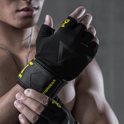Weightlifting Gloves with 40 cm Wrist Strap for Strength Training
