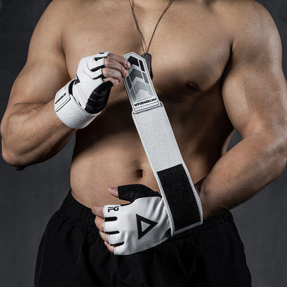 Weightlifting Gloves with 40 cm Wrist Strap for Strength Training