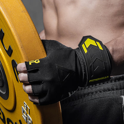 Weightlifting Gloves with 40 cm Wrist Strap for Strength Training