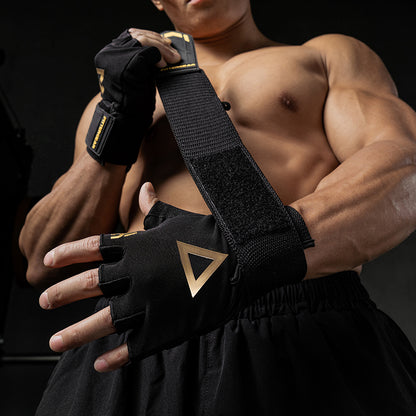 Weightlifting Gloves with 40 cm Wrist Strap for Strength Training