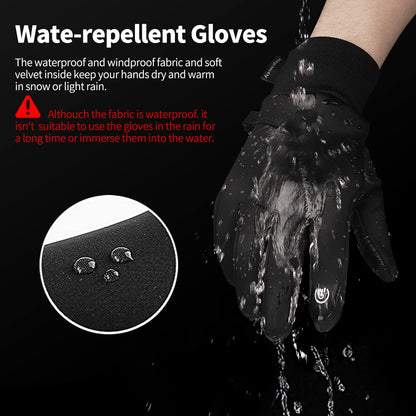 Windproof Waterproof Touchscreen Cycling Gloves | Warm Winter Gloves