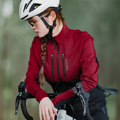 Winter Fleece Cycling Jacket for Men & Women – Reflective Design, Multiple Pockets