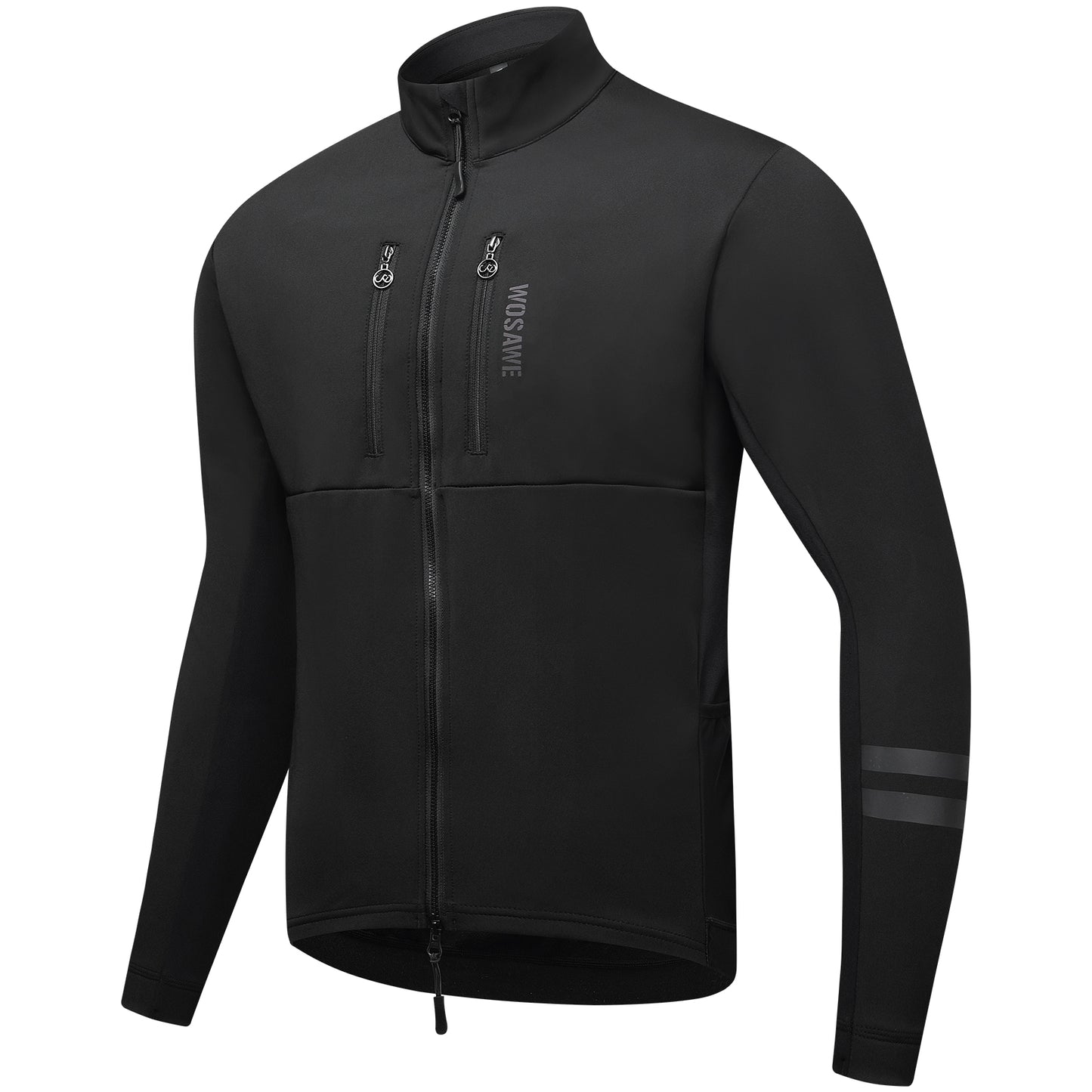 Winter Fleece Cycling Jacket for Men & Women – Reflective Design, Multiple Pockets