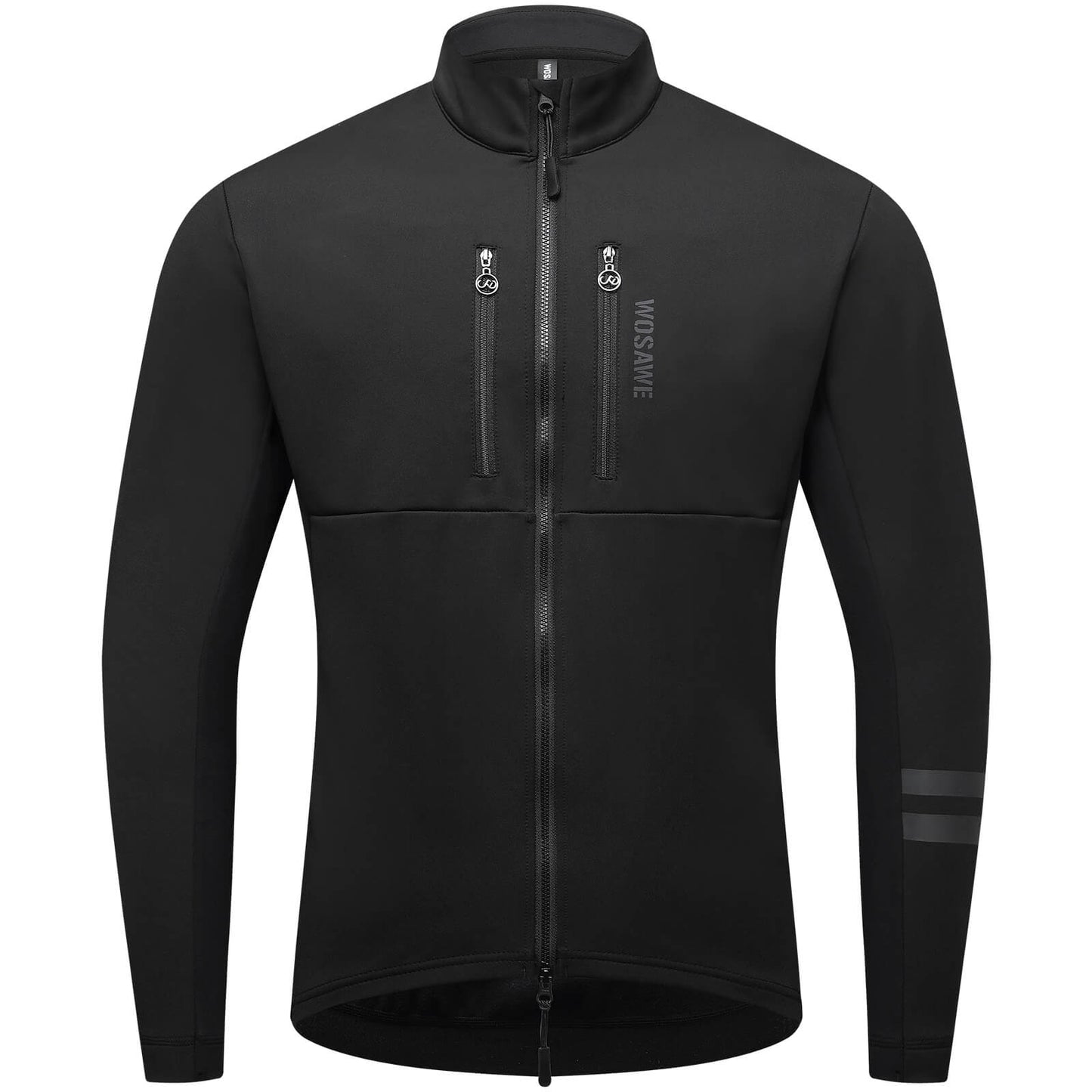 Winter Fleece Cycling Jacket for Men & Women – Reflective Design, Multiple Pockets