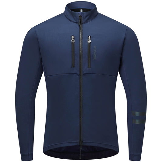 Winter Fleece Cycling Jacket for Men & Women – Reflective Design, Multiple Pockets