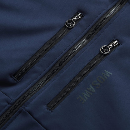 Winter Fleece Cycling Jacket for Men & Women – Reflective Design, Multiple Pockets