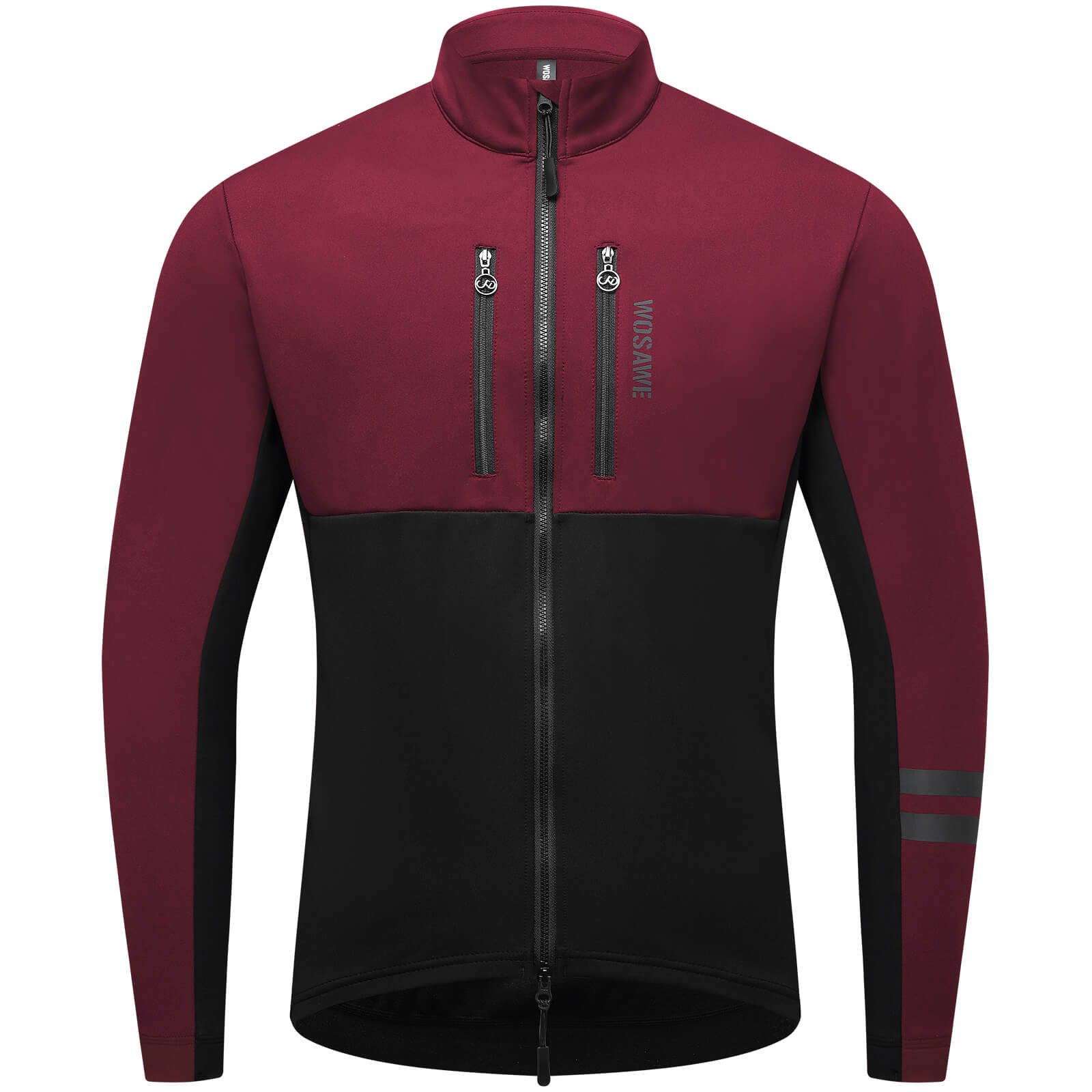 Winter Fleece Cycling Jacket for Men & Women – Reflective Design, Multiple Pockets