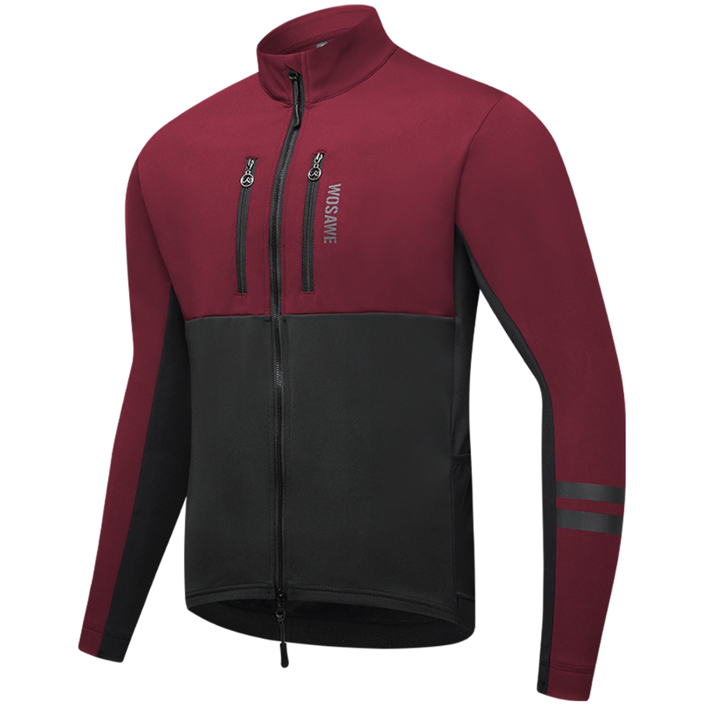 Winter Fleece Cycling Jacket for Men & Women – Reflective Design, Multiple Pockets