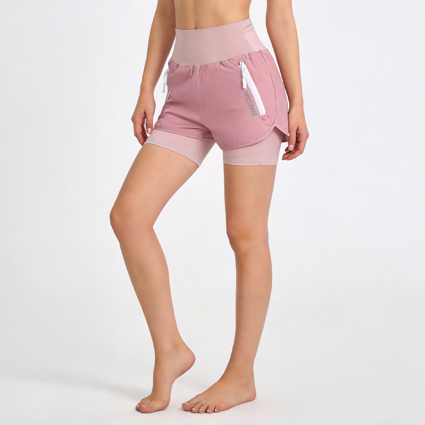 Women’s 2-in-1 Cycling Shorts with 4D Padding – Quick-Dry MTB Bike Shorts