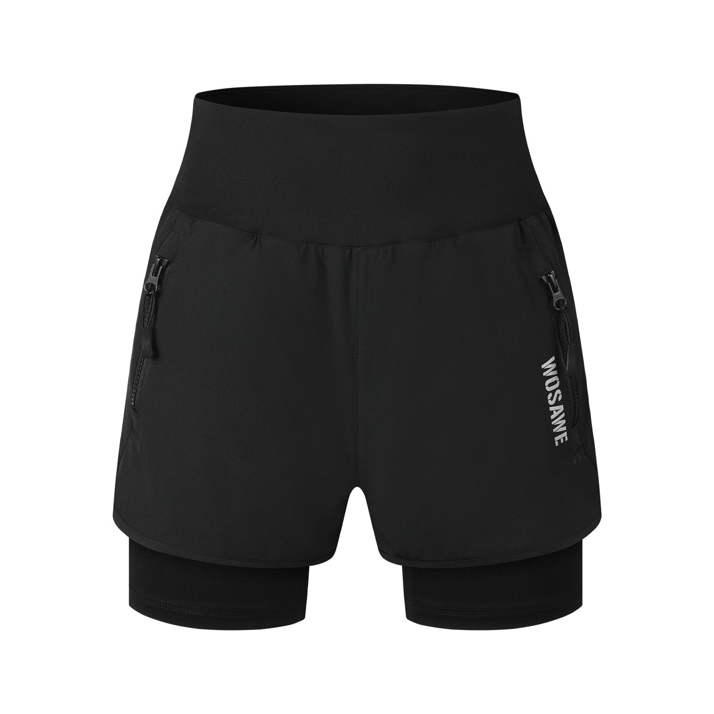 Women’s 2-in-1 Cycling Shorts with 4D Padding – Quick-Dry MTB Bike Shorts