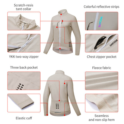 Women’s Autumn Winter Cycling Jacket – Warm Fleece Windproof Outdoor Coat