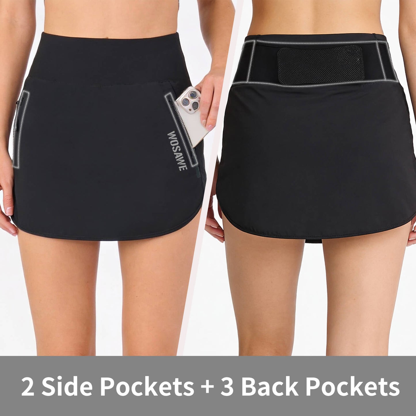 Women’s Cycling Skirt with 4D Padded Shorts – Breathable, Quick-Dry