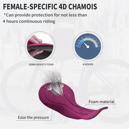 Women’s Cycling Skirt with 4D Padded Shorts – Breathable, Quick-Dry