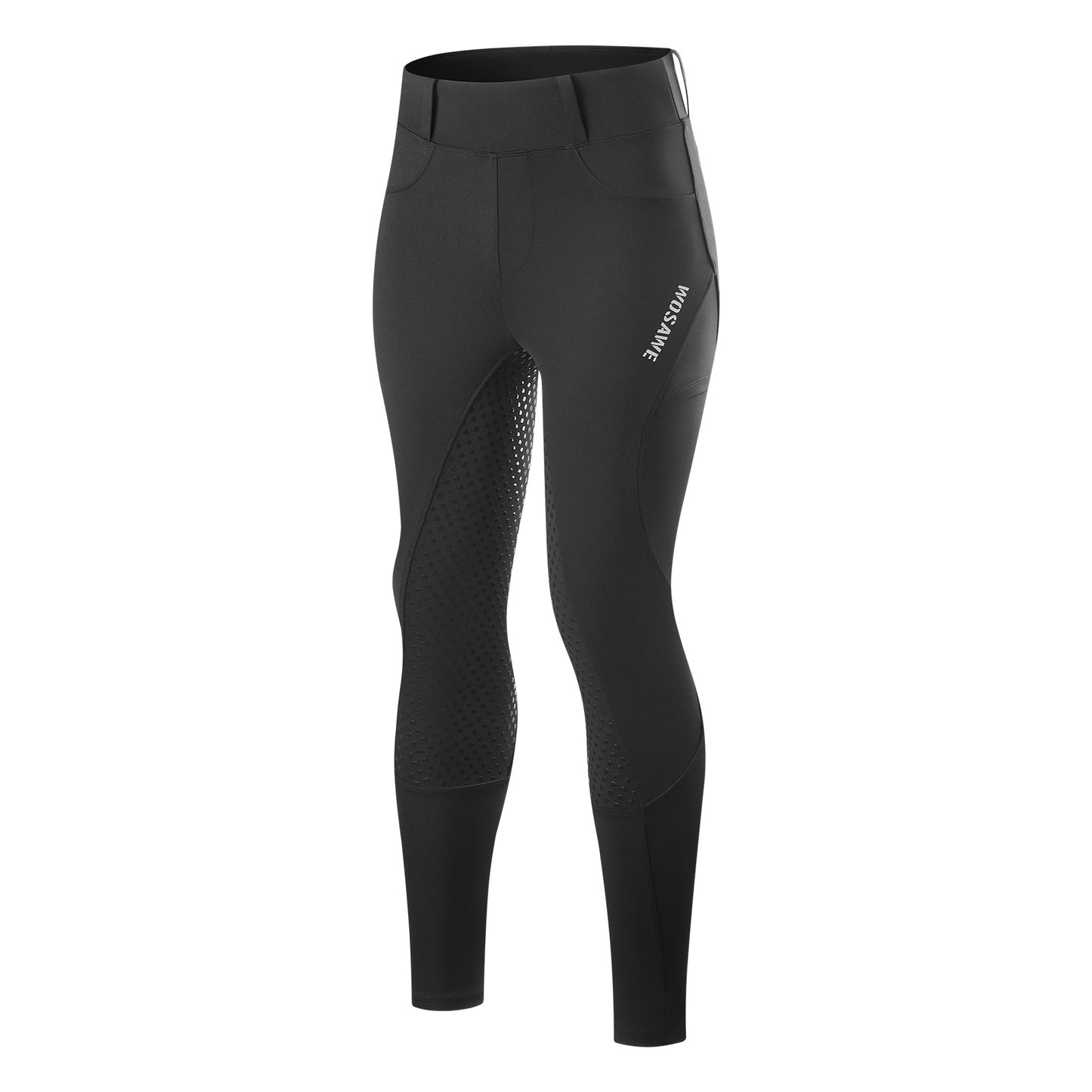 Women’s Full Seat Riding Breeches with Pockets – High Waist Stretch Equestrian Pants
