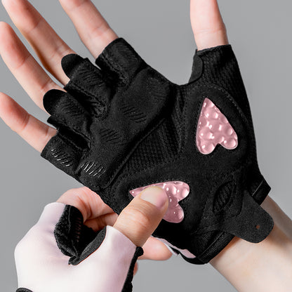 Women’s Half Finger Fitness Gloves with Silicone Padding