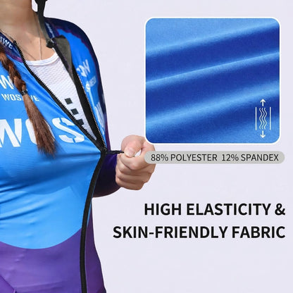 Women’s Long Sleeve Cycling Jersey – Breathable Bike Jersey with 3 Rear Pockets