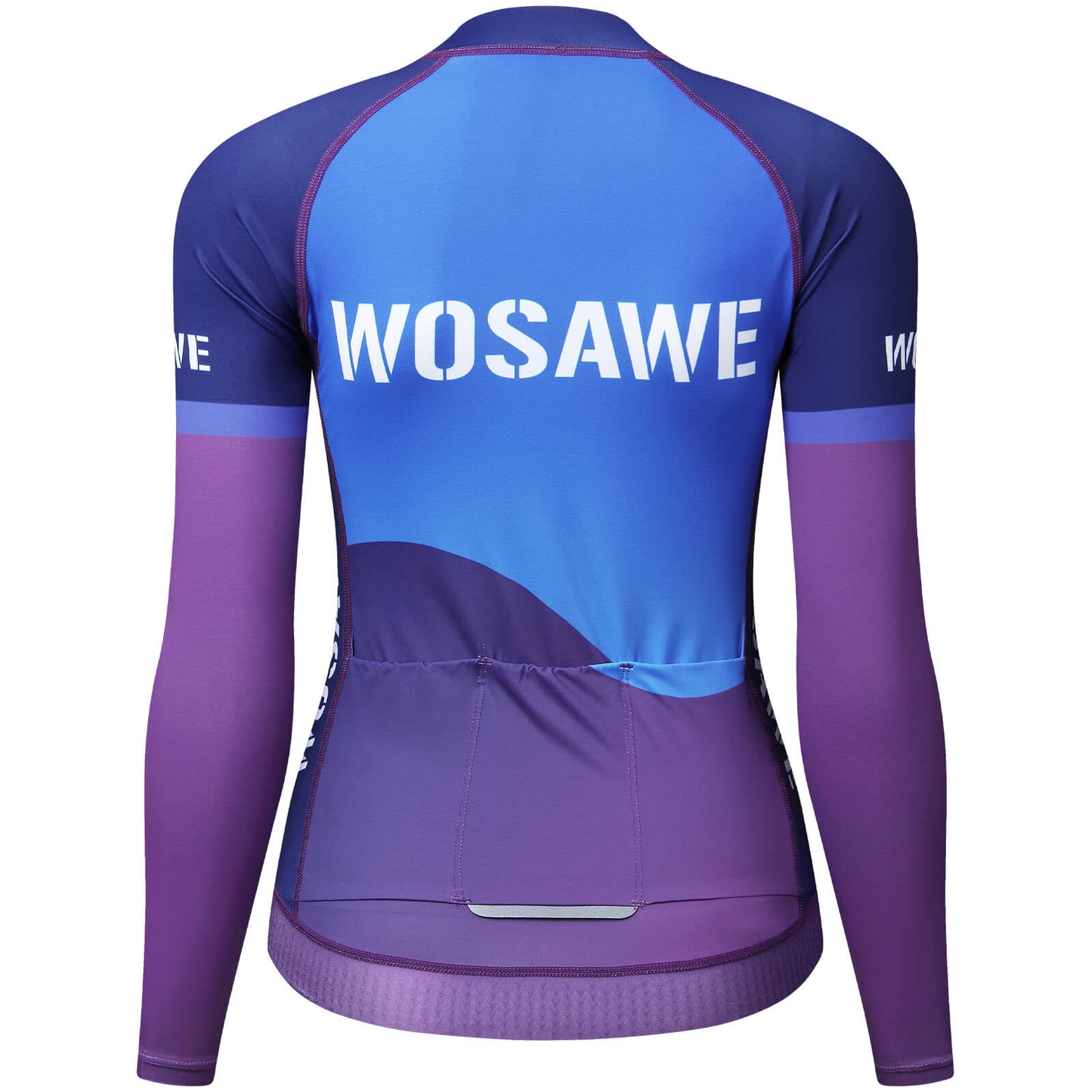 Women’s Long Sleeve Cycling Jersey – Breathable Bike Jersey with 3 Rear Pockets