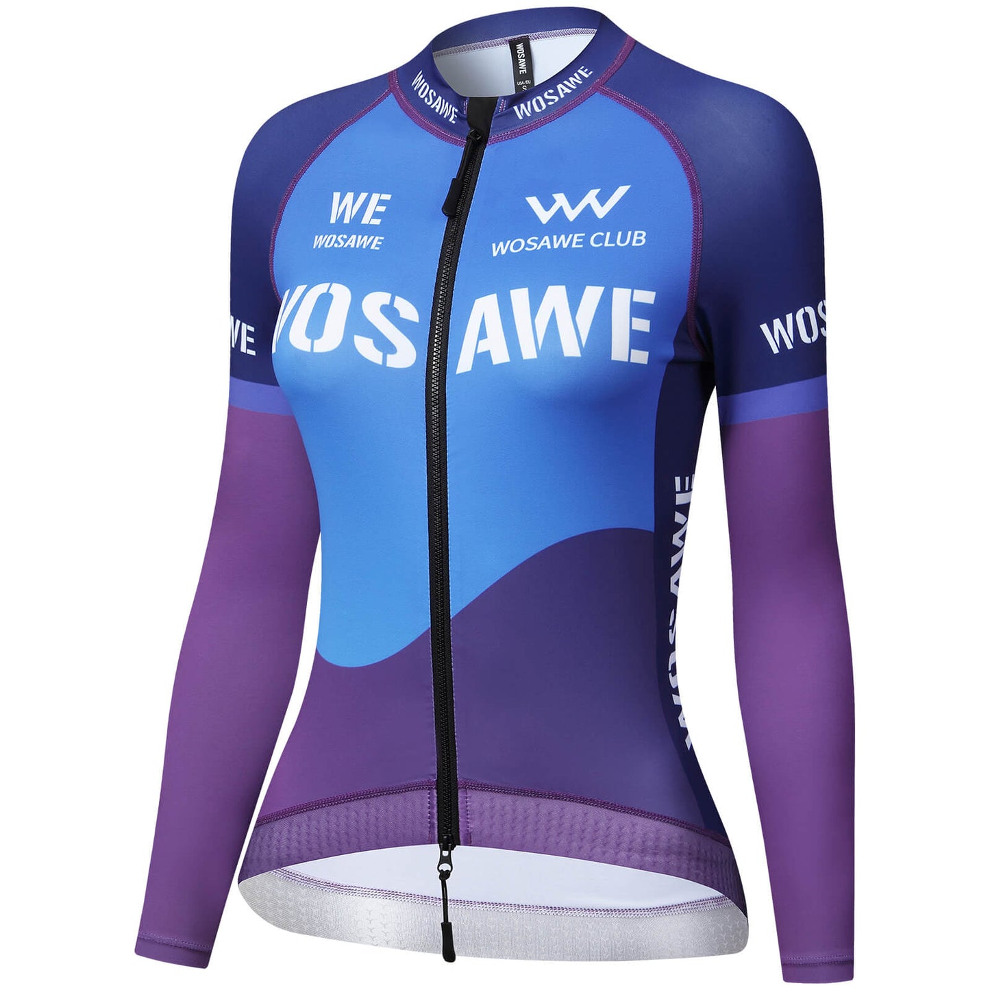 Women’s Long Sleeve Cycling Jersey – Breathable Bike Jersey with 3 Rear Pockets