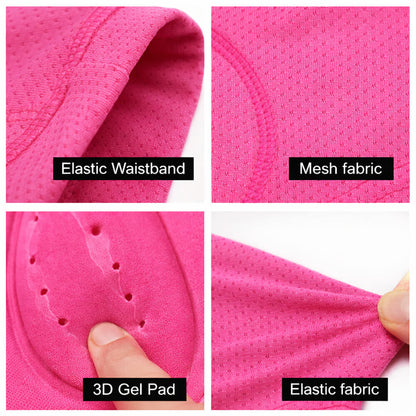 Women’s Cycling Underwear with 3D Gel Padding – Breathable, Stretch Fit, Shock-Absorbing Bike Shorts Liner