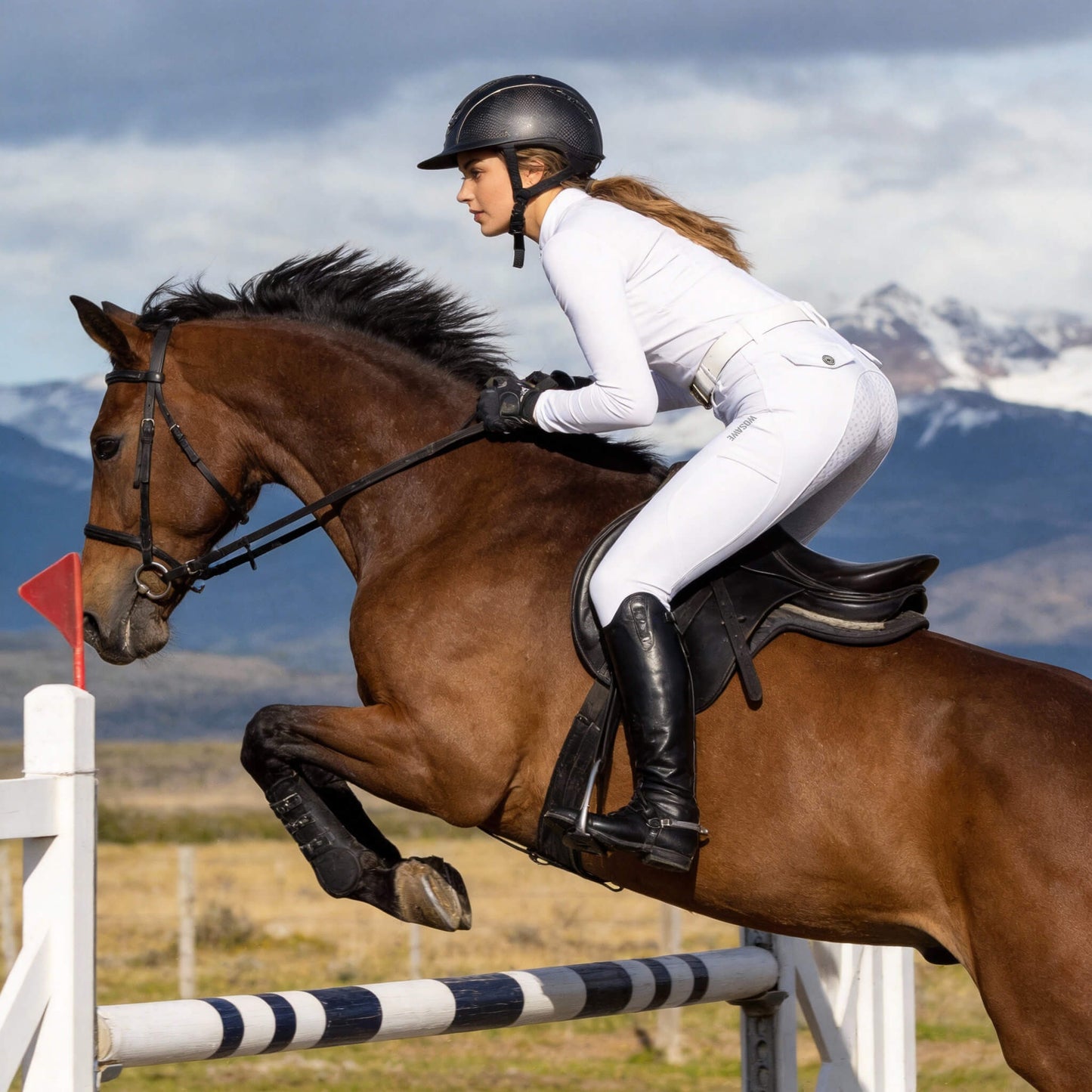 Women’s Full Seat Riding Breeches with Pockets – High Waist Stretch Equestrian Pants