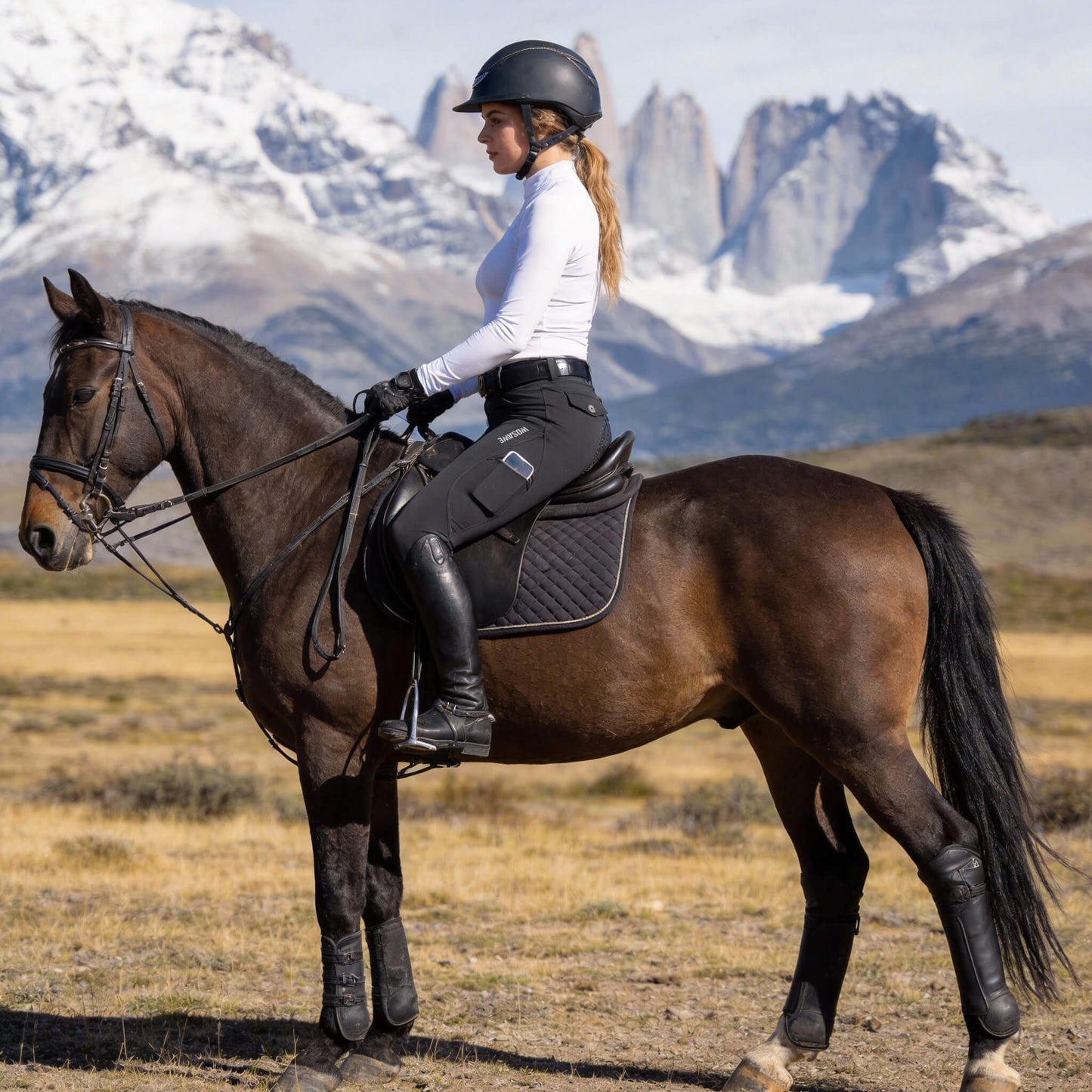 Women’s Full Seat Riding Breeches with Pockets – High Waist Stretch Equestrian Pants