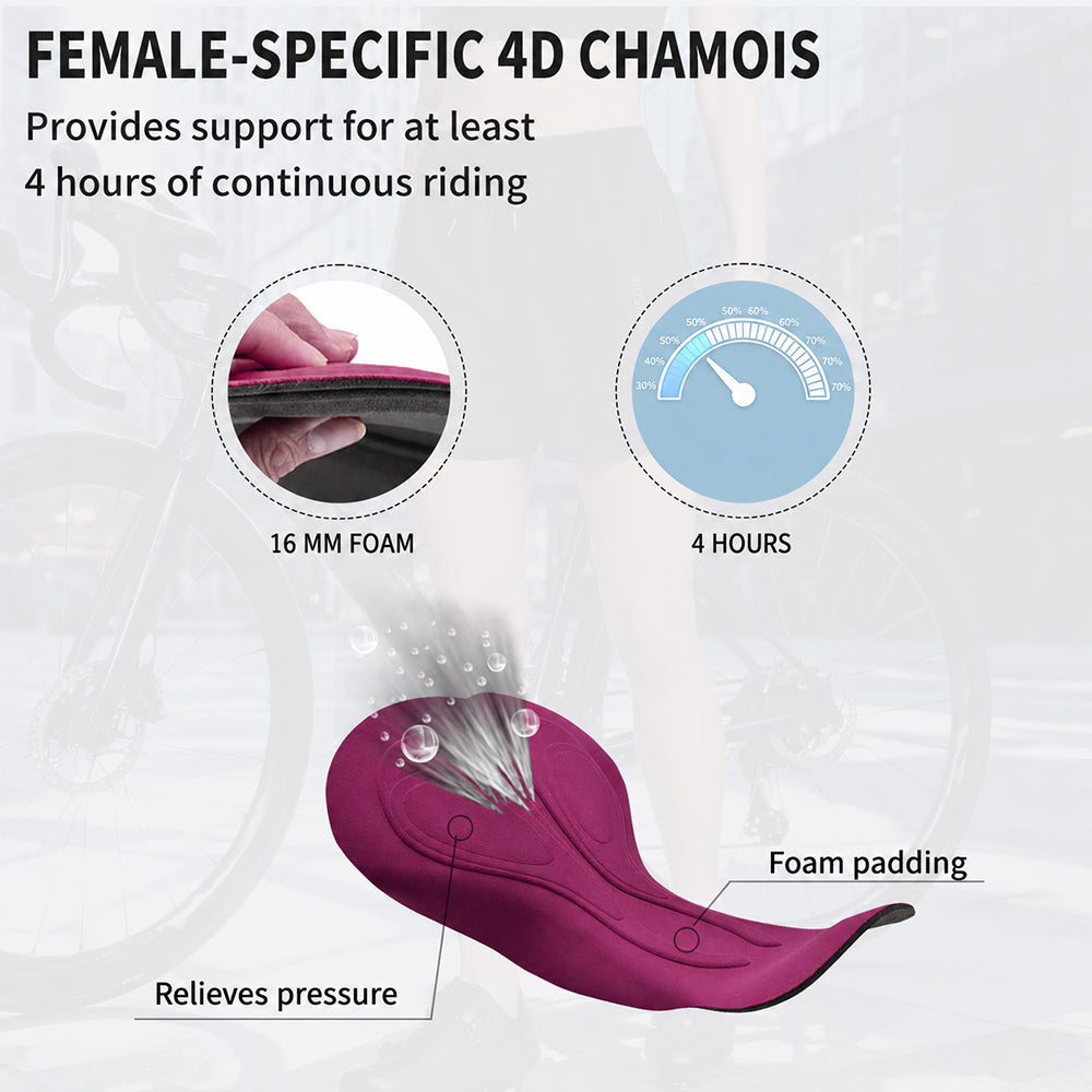Women’s Loose-Fit 2-in-1 Mountain Bike Shorts with 4D Padded Liner